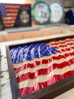 Traditional Wavy American Flag