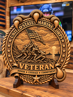 Handcrafted Military & Veteran Wood Carvings
