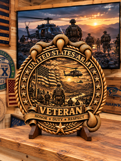 Handcrafted Military & Veteran Wood Carvings