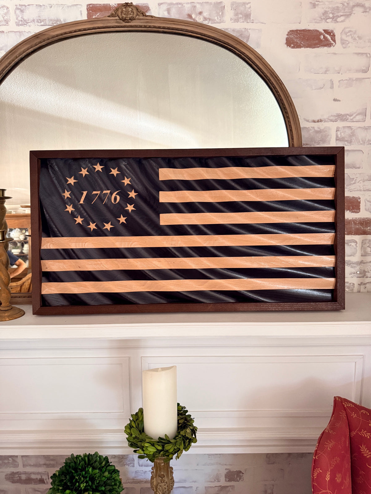 1776 Heritage Wavy American Flag
