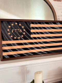 1776 Heritage Wavy American Flag