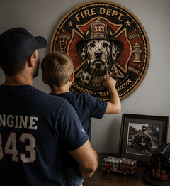Firefighter Wooden Wall Art – Fire Department Tribute Sign