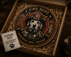 Firefighter Wooden Wall Art – Fire Department Tribute Sign