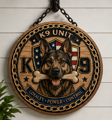 Custom K9 Unit Wooden Tribute Sign