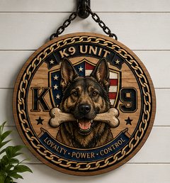 Custom K9 Unit Wooden Tribute Sign