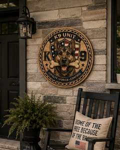 Custom K9 Unit Wooden Tribute Sign