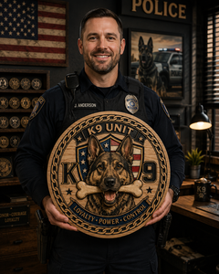Custom K9 Unit Wooden Tribute Sign