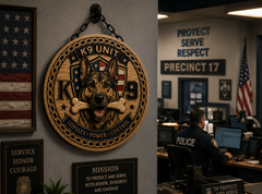 Custom K9 Unit Wooden Tribute Sign