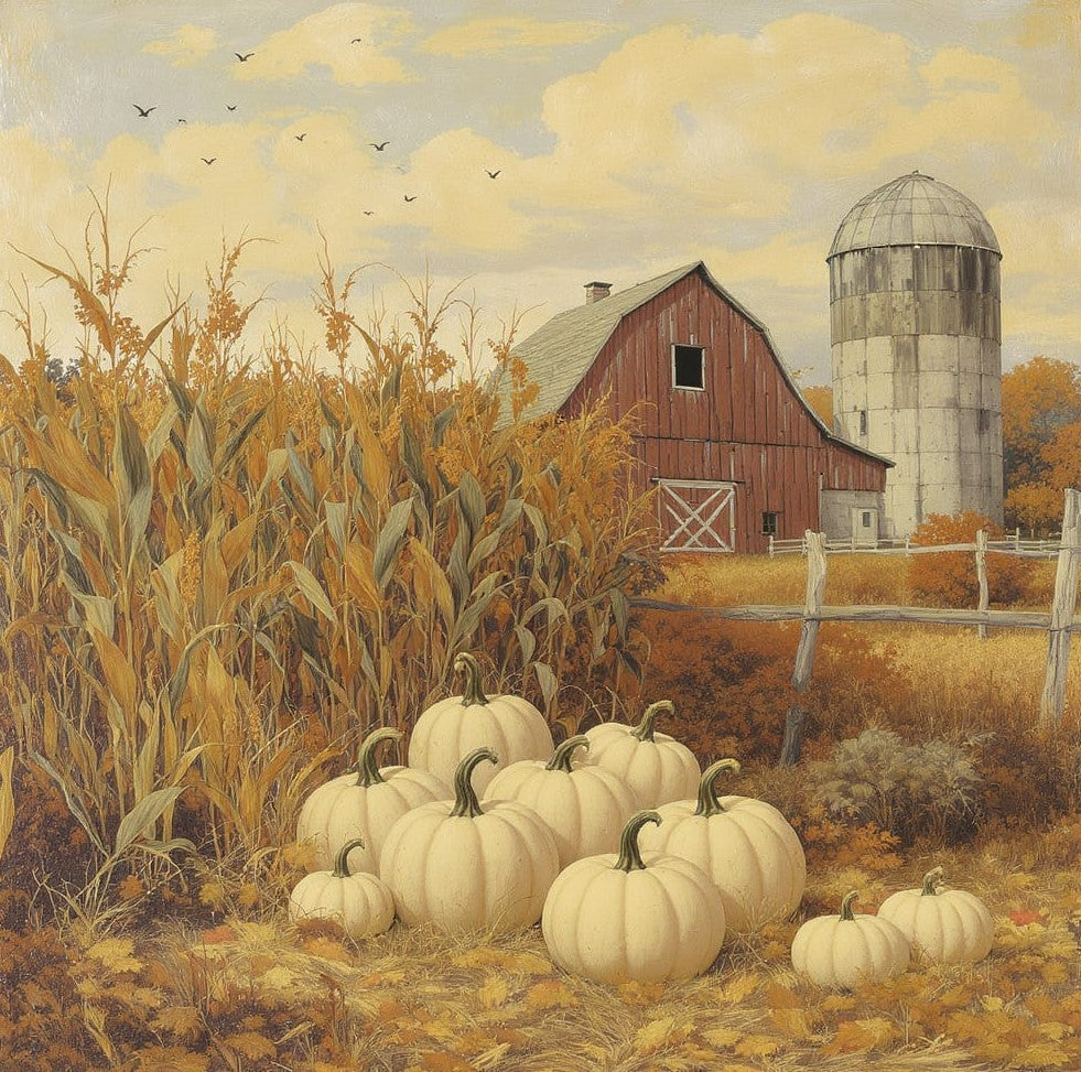 Pumpkins and Barn