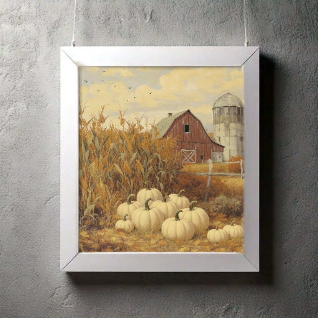 Pumpkins and Barn